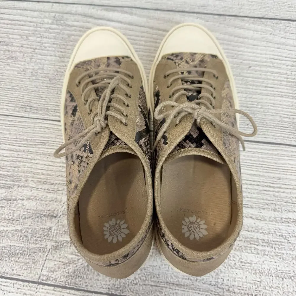 Yellowbox Women's Vada Taupe Gray Snake Printed Sneakers Size 11